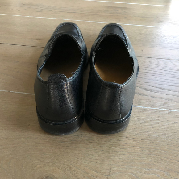 *Cole Haan Sz 12M Black Leather Slip Loafer Shoe